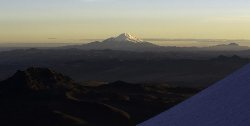 Cayambe volcano 5790 m from Cotopaxi (photo: Juan Carlos Gonzalez) Cayambe Climbs 5790 m